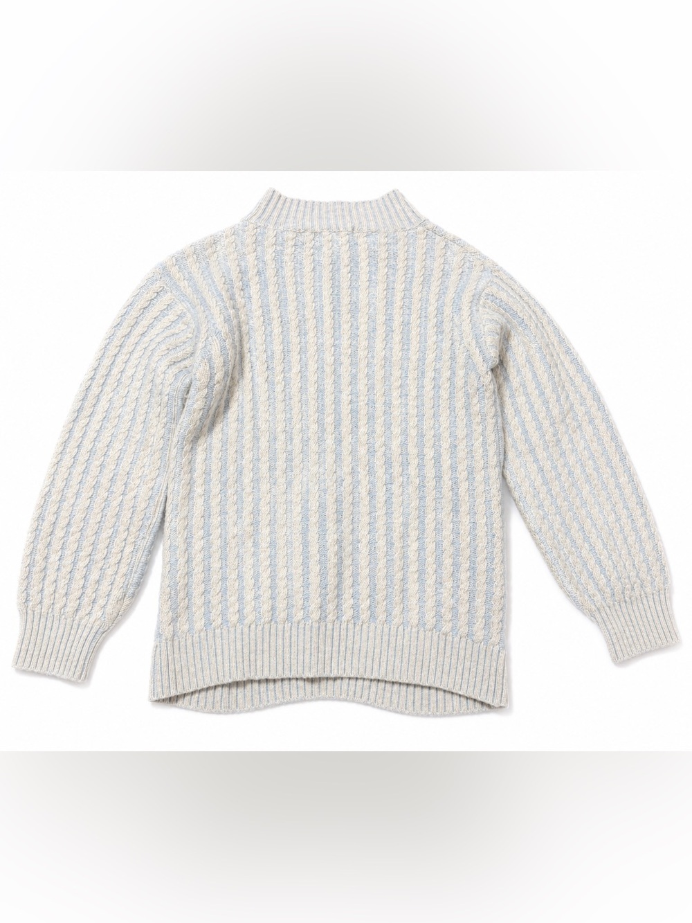 Lineamaglia Italy Women Blue White Large Sweater Cable Knit Small